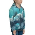 thumbnail image 5 of Pofeuu Cat Underwater Fantasy Print Teenage Zipper Hoodie Sweatshirts Hooded Casual Jackets With Pocket For Boys Girls-Medium, 5 of 6