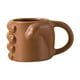 thumbnail image 1 of Taza de café con diseño de puño, 300 ml, cerámica, regalo para amantes del café, para hombres y mujeres. Marrón, 1 of 9
