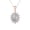 Rose Gold, variant on Cate & Chloe Sage 18k White Gold Plated Pendant Necklace with Simulated Diamond Crystals for Women