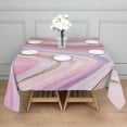 thumbnail image 3 of 60x60in(152x152cm) Square Tablecloth, Waterproof Polyester Table Cover, Wrinkle Resistant & Washable Fabric for Dining, Kitchen, Picnic, Turquoise Marble Pattern, 3 of 6