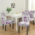 thumbnail image 2 of Floral Dining Chair Covers Set of 4 Lovely Peony and Hummingbird Design Washable Polyester Stretch Slipcovers Removable Seat Protector for Summer Kitchen, 2 of 7