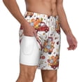 thumbnail image 3 of Picia Watercolor Fall pattern Mens Swim Trunks with Compression Liner Stretch Beach Shorts Quick Dry with Zipper Pockets No-Chafing Board Shorts-X-Large, 3 of 9