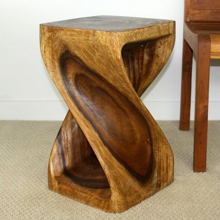 Haussmann Twist Stool 12x12x20 Inch Hgt Sust Monkey Pod Wood W Eco Frndly Livos Walnut Oil Haussmann Twist Stool 12x12x20 Inch Hgt Sust Monkey Pod Wood W Eco Frndly Livos Walnut Oil