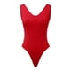 thumbnail image 1 of Body sin mangas con escote en V profundo sexy para mujer - Tejido agradable al tacto - Diseño con volantes en las sisas - Tallas XS-L, 1 of 4