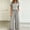 Gray, variant on WIZUTIZ Women's Modal Short Sleeve Top and Loose Sleep Pants Pajama Set Soft Knit Loungewear Stretchy Wide Leg Sleepwear 2 Piece Lounge Set