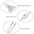 Single Light Bulb Accessory Cord, 3.9ft White with On/Off Switch for ...