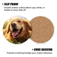 thumbnail image 3 of BaHomeck Drink Coasters Set of 4 with Holder golden retriever dog laying on the grass Water Absorbent Ceramic Coasters Tabletop Protection,Suitable for Various Cup ,Home Decor, 3 of 4