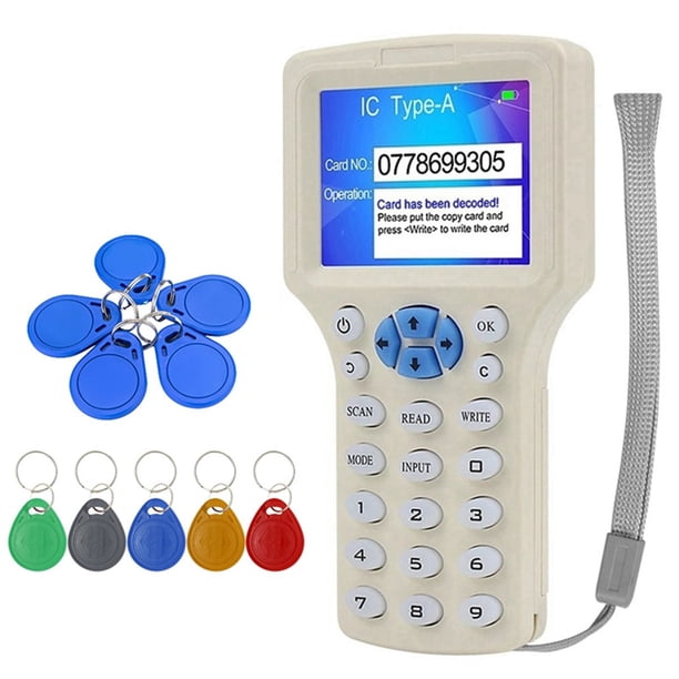 Lector de Tarjetas Inteligentes RFID NFC + Duplicador de RFID 5XCUID/T5577 125K 13,56 M Programador de Replicador RFID de Escritor de Claves IC/ID