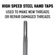 thumbnail image 2 of Machuelo Tap Drill America DWT60753 1/4"-28 UNF HSS Izquierdo 4 Flautas, 2 of 9