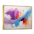 thumbnail image 2 of Designart "modern Paint Strokes" Romantic Landscape Floater Framed Canvas Wall Art, 2 of 7