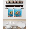 thumbnail image 3 of Funny Diving Tiger Kitchen Dish Towels for Drying Dishes Set of 4, Ocean Sea Coastal Coral Fish Marine Life Waffle Weave Microfiber Hand Tea Bathroom Towels Quick Dry & Absorbent Towel 15.7x23.6, 3 of 7