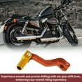 thumbnail image 5 of Folding Motorcycle Gear Shifter Lever for Kayo T2 Aluminum Alloy Pedal Shift Lever Arm Orange Gold Tone, 5 of 6