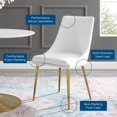 thumbnail image 7 of Modway Viscount Modern Accent Performance Velvet Dining Chair in White, 7 of 7
