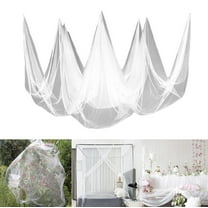 Mosquito Netting Garden Mesh Netting, Fly Bird Net Barrier Hunting Blind Plant Protecting Net, 95*158 In (White)