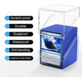 thumbnail image 3 of xianyou-Card Deck Case, Deck Box with 100 Pack Card Sleeves and Divider, Standard Size Clear Commander Cards Storage Box Fit for MTG, Sport, Trading Cards (Navy Blue), 3 of 4