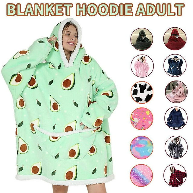 Couverture à Capuche Surdimensionnée Famille Sweat à Capuche Ultra Peluche Sherpa