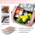 thumbnail image 5 of TNYXORIX Insulated Lunch Bag for Women Men,Reusable Large Lunch Box Bags for Adult,Freezable Cute Cooler Cooling Tote Bag for Work Office Picnic Beach with Adjustable Shoulder Strap-Pink, 5 of 8