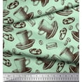thumbnail image 2 of Soimoi Poly Georgette Fabric Burger,Cookies & Cups Decor Fabric Printed Yard 52 Inch Wide, 2 of 3