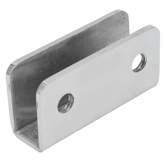 QIILU Bathroom Shower Bathroom Sets Rectangular Glass Fixing Clip 304 Stainless Steel Glass Clamp Holder For 8‑12mm Glass For