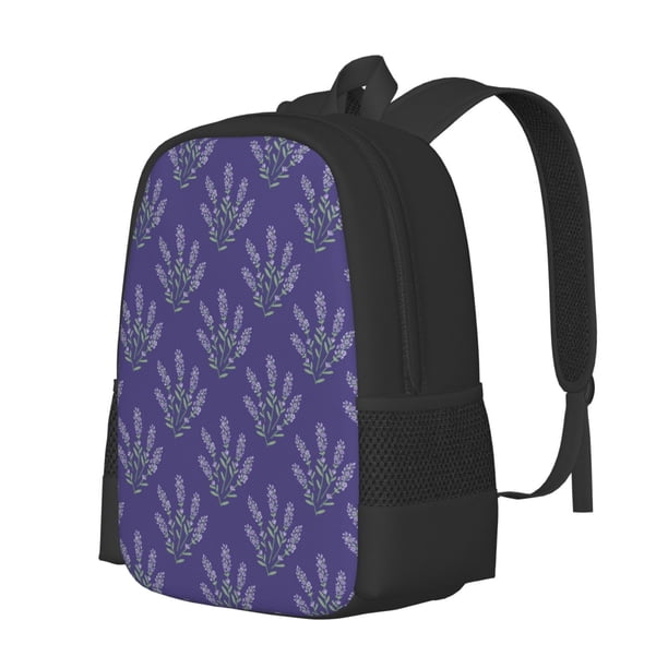 Disketp Lavender Flowers Mochila Minimalista de Gran Capacidad, Mochila de Viaje para Escuela, Trabajo o Uso Diario