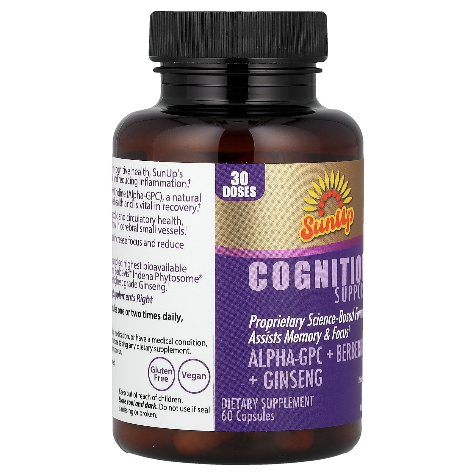 SunUp Cognition Support, 60 Capsules