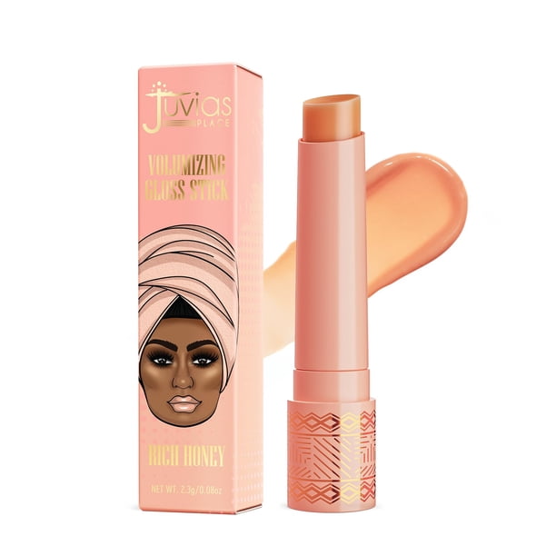 Juvia's Place Brillo voluminizador en barra Rich Honey - Labios brillantes y deliciosos con hidratación nutritiva, brillo labial, brillo labial, bálsamo labial hidratante