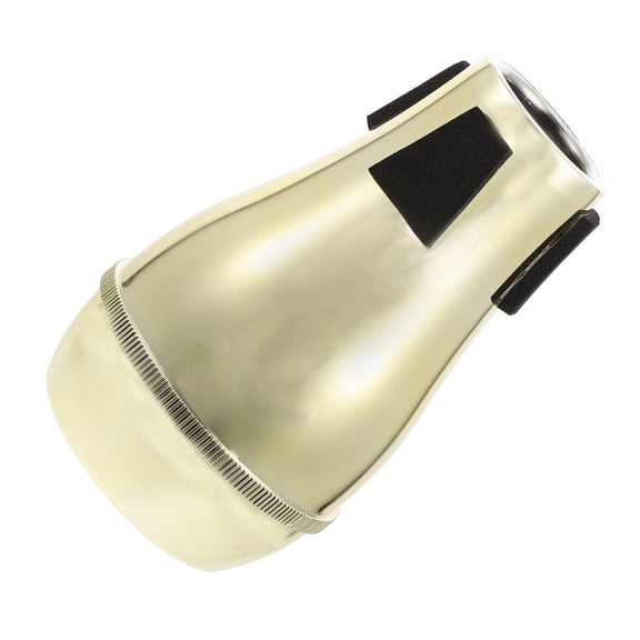 BESTYASH 1Pc Golden Trombone Mute Noise Remove Tool Durable Plastic Instrument Accessory