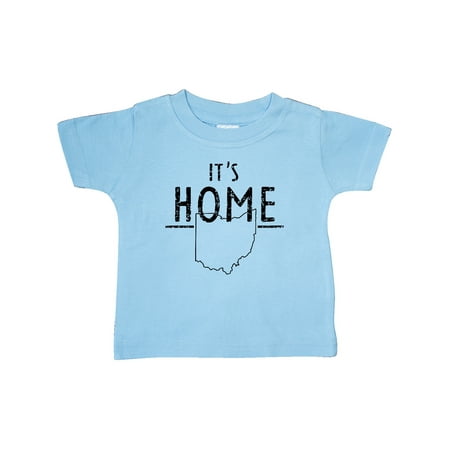 

Inktastic It s Home- State of Ohio outline Distressed Text Gift Baby Boy or Baby Girl T-Shirt