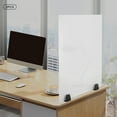 thumbnail image 4 of Fichiouy 2Pcs Desk Privacy Panel Frosted Acrylic Clamp-on Desk Partition Desk Dividers for Office Classrooms, 4 of 12