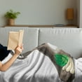 thumbnail image 3 of Sloth Soft Flannel Fleece Throw Blanket, Sluggish Wild Jungle Animal Eating Green Leaves Idle Indolent Fun Character, Cozy Plush for Indoor and Outdoor Use, 50" x 70", Umber Ivory Green, by Ambesonne, 3 of 5