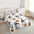 thumbnail image 3 of Manfei Kawaii Ghost Bedding Comforter Set,Halloween Theme Twin Comforter Sets,Pumpkin Lantern Bats Bedding Set For Girls Boys,Super Cozy Room Decor Reversible,2pcs, 3 of 8