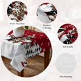 thumbnail image 5 of Red Christmas Table Cloth Waterproof Tablecloths, Snowman Xmas Tree Winter Snowflake Tablecloth Dining Table Cover for Kitchen Party Tabletop Outdoor, Rectangle Tablecloth 52x70 Inch, 5 of 9