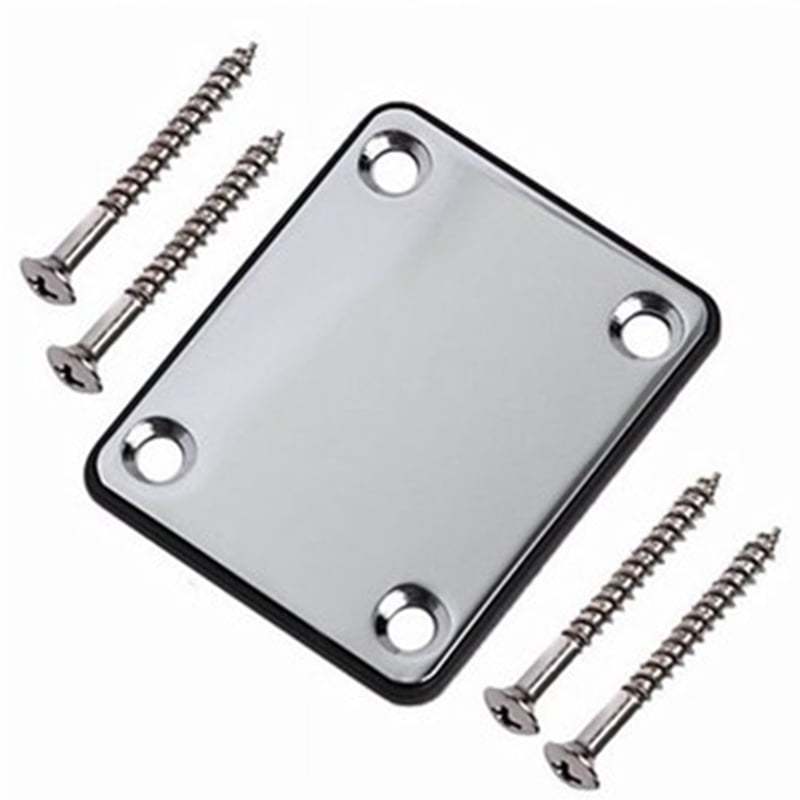 Electric Guitar Neck Plates with 4 Screws for Fender Strat Tele Parts Black Walmart Canada