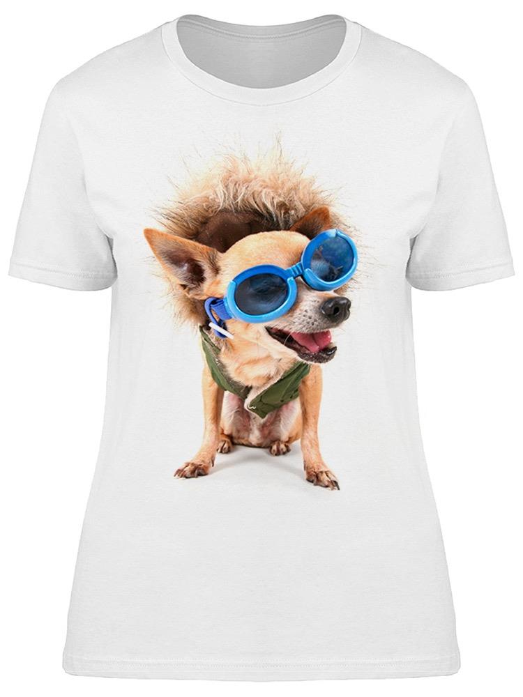 Smartprints Funny Chihuahua With Clothes Tee Women's Image by