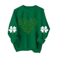 thumbnail image 2 of Zedker St Patricks Day Shamrock Sweatshirt for Women Long Sleeve Crewneck Shirts Y2k Casual Cute Graphic Pullover Tops, 2 of 5