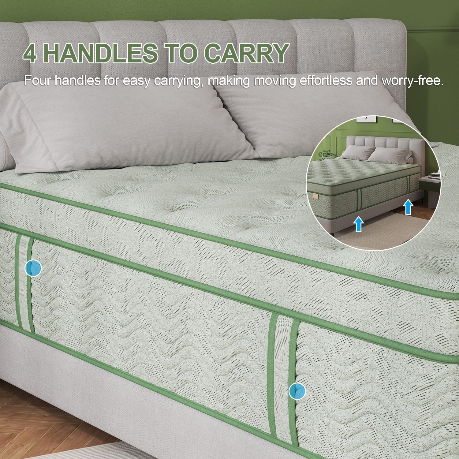 Viscountess Queen Mattress 10 inch with Gel Memory Foam Medium Firm Euro Top Hybrid Mattress Queen Size in a Box,Adult