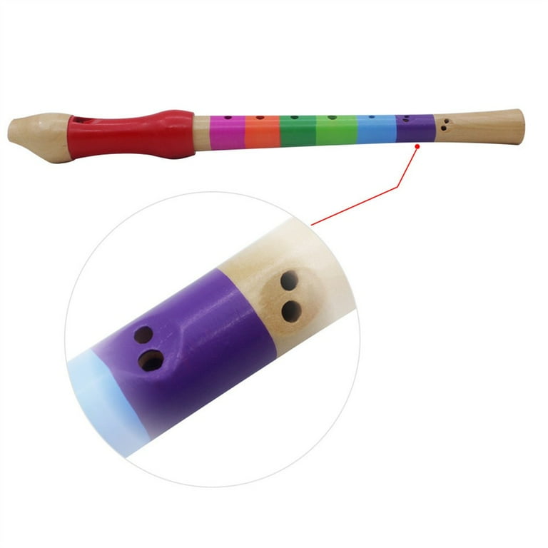 8 Hole Wooden Flute Clarinet Trumpet Educational Kids Musical