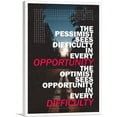 thumbnail image 1 of ARTCANVAS Pessimist Sees Difficulty Optimist Opportunity Motivational Canvas Art Print - Size: 18" x 12" (1.50" Deep), 1 of 9