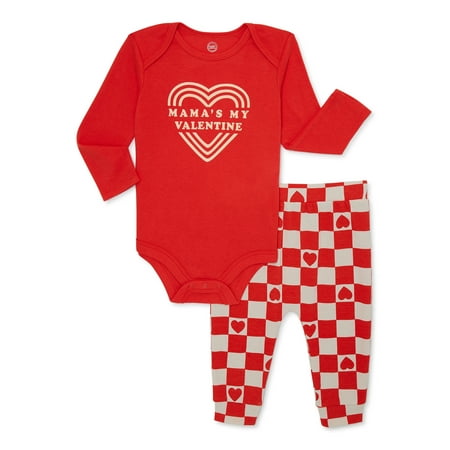 

Wonder Nation Baby Boy Valentine s Day Outfit Set 2-Piece Sizes 0M-24M