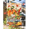 thumbnail image 5 of Set Of 2 Fall Pumpkin Welcome Garden Flags, Double Sided, 12"x18", Polka Dots & Buffalo Plaid, Best For Fall/Thanksgiving Decorations, 5 of 6