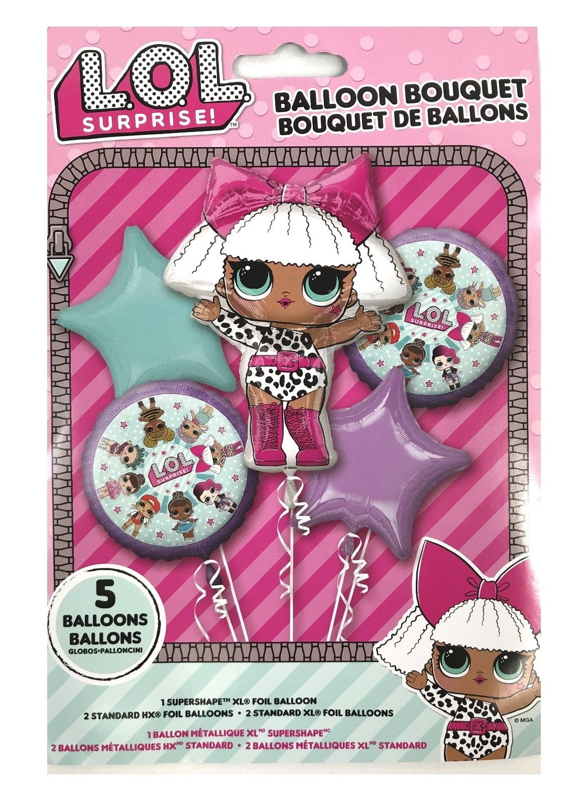 LOL Surprise! Doll Mylar Bouquet Balloons Set of 5 - Walmart.com