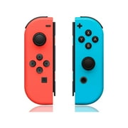 ManYmbyan Joy-cons L/R For Nintendo Switch , Game Controllers for Switch/Oled Joypad Remote Controller with Wake-up Function Support Motion Control/Dual Vibration-RED BLUE