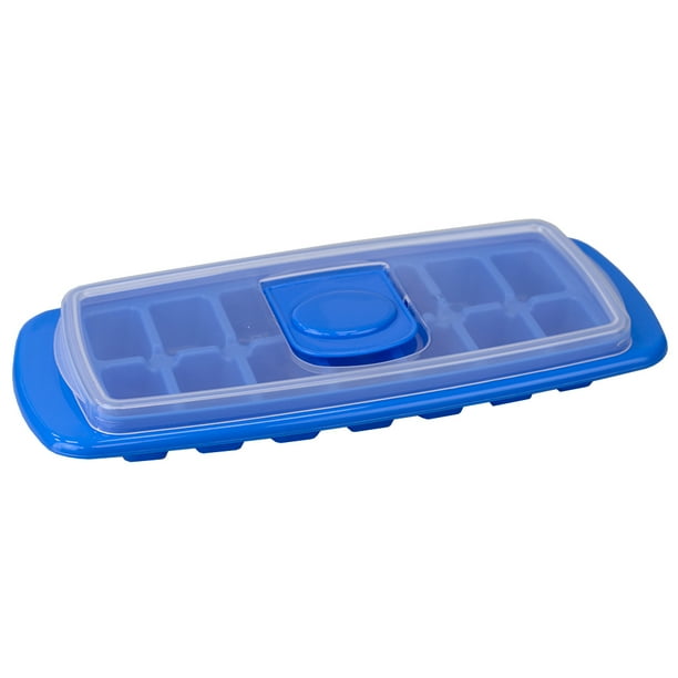 No Spill Quick Release Stackable Plastic Ice Cube Tray with Removable ...