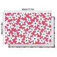 thumbnail image 6 of Red Daisy Flower Green Centers Pattern Summer Placemats Table Placemats Set Of 4-Linen Kitchen Washable Placemats Table Mats 11.8"x17.7" Non-Slip Heat Resistant, 6 of 6
