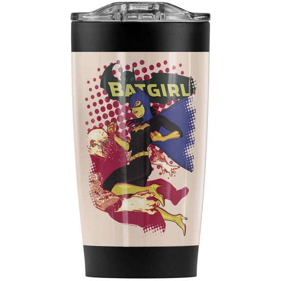 Batman Batgirl Crunch Stainless Steel Tumbler 20 oz Coffee Travel Mug/Cup, Vacuum Insulated & Double Wall with Leakproof Sliding Lid | Great for Hot Drinks and Cold Beverages