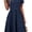 Navy Blue, variant on SOMER Women’s Dress Square Neck Sundress Short Sleeve Formal Ruffle Flowy Business Casual Midi Dress with Pockets 2026 Spring Black XL