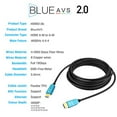 thumbnail image 4 of BlueAVS 30ft HDMI Fiber Optic Cable 4K 60Hz HDMI 2.0b High Speed 18Gbps HDR10 HDCP2.2 ARC Black, 4 of 5