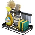 thumbnail image 1 of Sink Caddy Sponge Holder, Multifunctional Drying Basket Rack, Brush Holder Sink Candy Soap Holder for Kitchen RV Camper (Black), 1 of 5