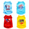 thumbnail image 3 of Pet Shirts, Breathable Soft Independence Day Dog Shirt Cute Printed Puppy T-Shirts Patriotic Pet Apparel Puppy Clothes for 4th of July Dog Cat, 3 of 4