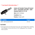 thumbnail image 2 of Intake Left Variable Timing Oil Control Valve - Compatible with 2007 - 2009 Hyundai Santa Fe 2.7L V6 2008, 2 of 2